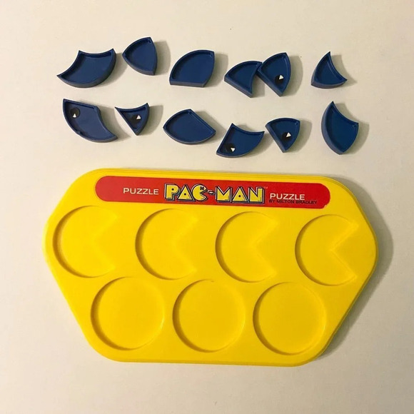 Vintage 1982 Pac Man Two Challenging Puzzles Game  By Milton Bradley Complete - Picture 8 of 13